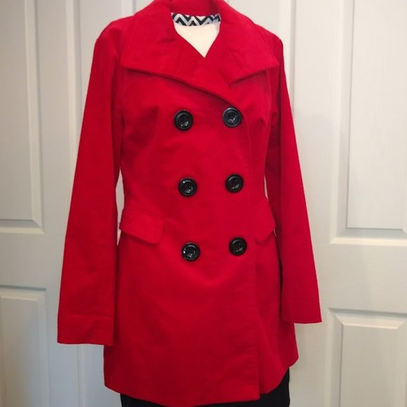 Luii Jackets & Blazers - Luii Anthropologie Double Breasted Red Jacket size Small